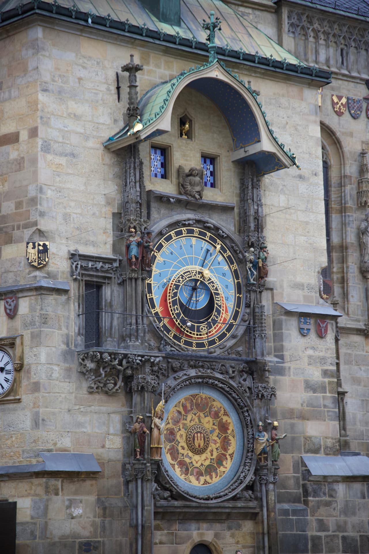 Close-up of the Prague astronomical clock
